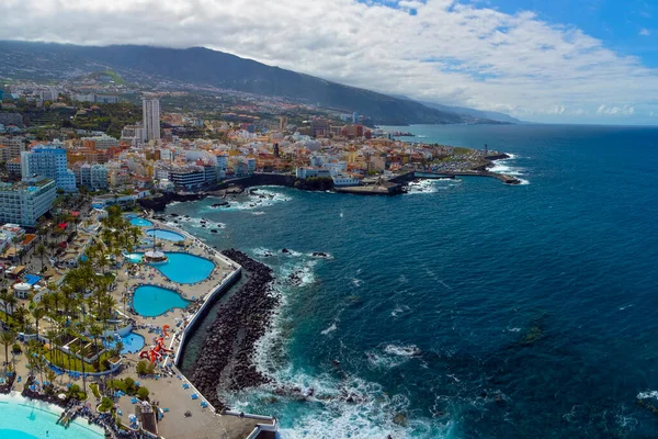 Luftbild Mit Puerto Crusz Atlantikküste Teneriffa Kanarische Insel Spanien — Stockfoto