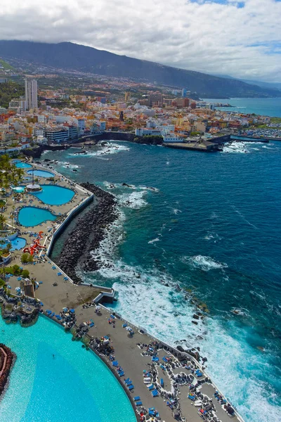 Krajobraz Puerto Crusz Wybrzeże Oceanu Atlantyckiego Teneryfa Wyspa Kanaryjska Hiszpania — Zdjęcie stockowe