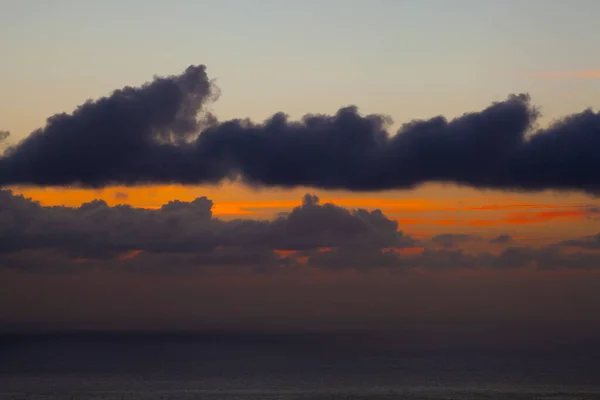 Amazing sunrise in Santa Cruz de Tenerife above the sea