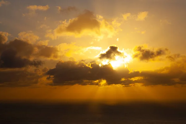 Amazing Sunrise Santa Cruz Tenerife Sea — Stock Photo, Image