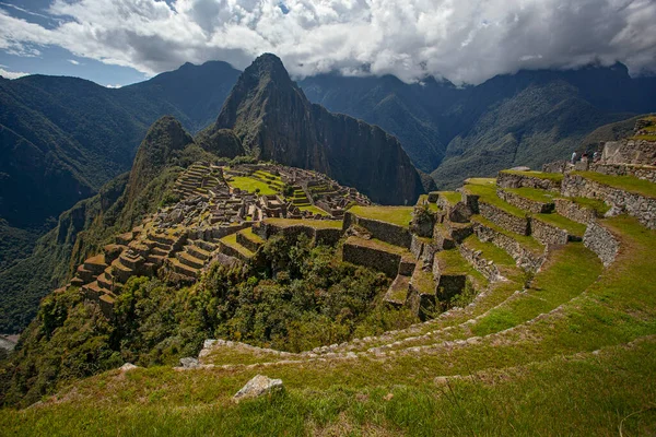 Μάτσου Πίτσου Περού Μνημείο Παγκόσμιας Κληρονομιάς Unesco Ένα Από Νέα — Φωτογραφία Αρχείου