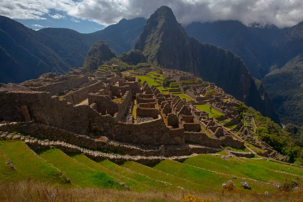 Machu Picchu Peru Unesco Werelderfgoed Een Van Nieuwe Zeven Wereldwonderen — Stockfoto