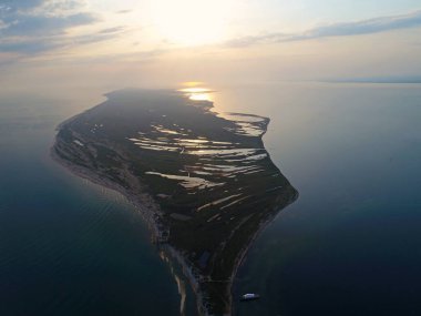 Dzharylgach adasının yazın insansız hava aracı ile çekilmiş görüntüsü. Ukrayna