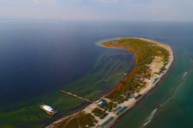 Dzharylgach adasının yazın insansız hava aracı ile çekilmiş görüntüsü. Ukrayna