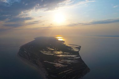 Dzharylgach adasının yazın insansız hava aracı ile çekilmiş görüntüsü. Ukrayna