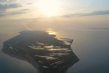 Dzharylgach adasının yazın insansız hava aracı ile çekilmiş görüntüsü. Ukrayna
