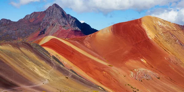 Πεζοπορία Στην Περιοχή Vinicunca Κούσκο Περού Βουνό Rainbow Μοντάνα Siete — Φωτογραφία Αρχείου