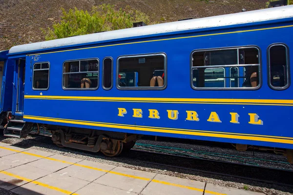 Cusco Peru May 2022 Perurail Train Wagon Railway Peruvian Forest — Stock Photo, Image