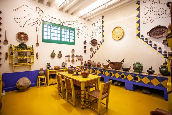 Coyoacan Mexiko März 2022 Küche Blauen Haus Casa Azul Historisches — Stockfoto