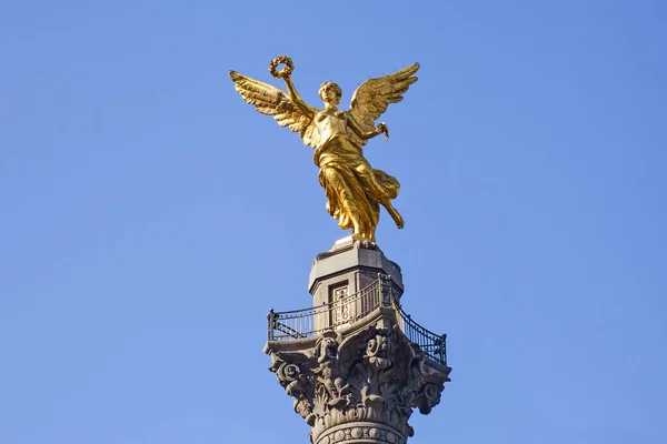 Άγαλμα Αγγέλου Ανεξαρτησίας Βρίσκεται Στην Λεωφόρο Paseo Reforma Αυτή Είναι — Φωτογραφία Αρχείου