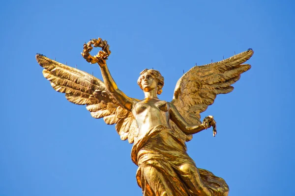 Estátua Anjo Independência Localizada Avenida Paseo Reforma Este Dos Ícones — Fotografia de Stock