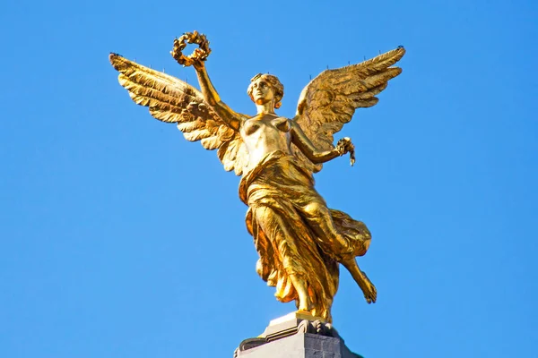 Estátua Anjo Independência Localizada Avenida Paseo Reforma Este Dos Ícones — Fotografia de Stock