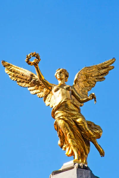 Estátua Anjo Independência Localizada Avenida Paseo Reforma Este Dos Ícones — Fotografia de Stock