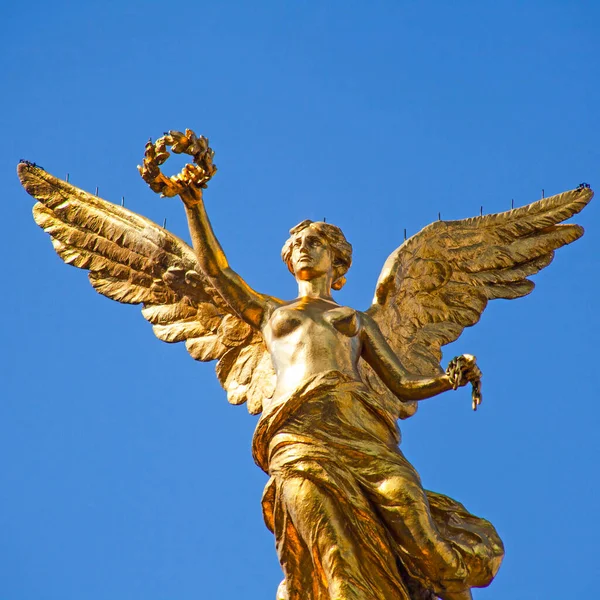Estátua Anjo Independência Localizada Avenida Paseo Reforma Este Dos Ícones — Fotografia de Stock
