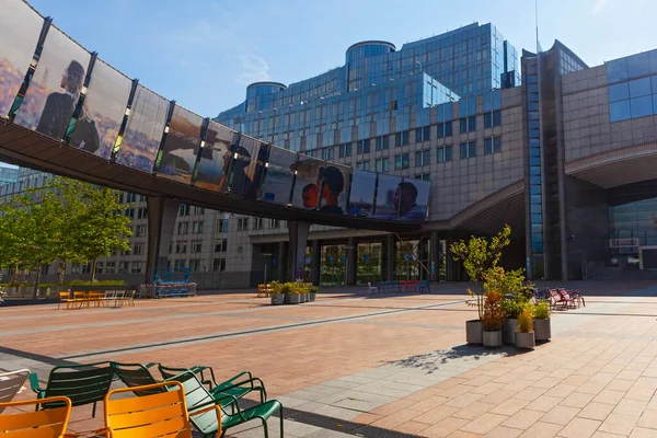 Bruselas Bélgica Mayo 2015 Exterior Del Edificio Del Parlamento Europeo — Foto de Stock