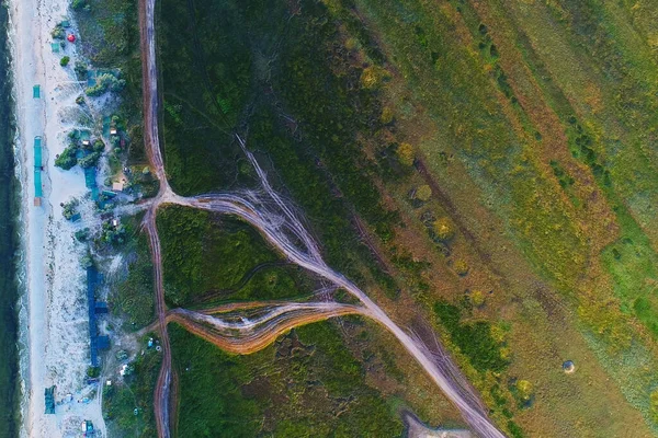 Aerial View Kinburnska Spit Taken Drone Southern Ukraine — ストック写真