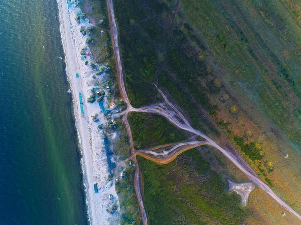 Aerial View Kinburnska Spit Taken Drone Southern Ukraine — Stock Photo, Image