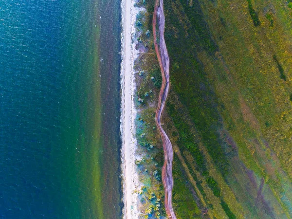 Aerial View Kinburnska Spit Taken Drone Southern Ukraine — Stock Photo, Image