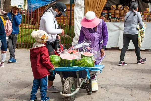 Peru May 2022 Peruvian People Traditional Clothes Cuzco Cusco Peru — ストック写真