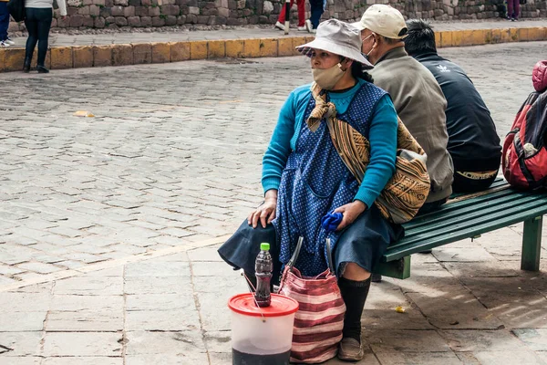 Pérou Mai 2022 Peuple Péruvien Vêtements Traditionnels Cuzco Cusco Pérou — Photo