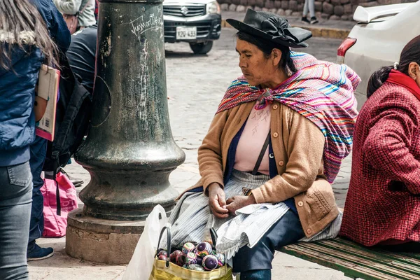 Perú Mayo 2022 Peruanos Con Ropa Tradicional Cuzco Cusco Perú — Foto de Stock