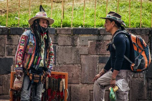 Peru May 2022 Peruvian People Cuzco Indian Man Traditional Clother — ストック写真