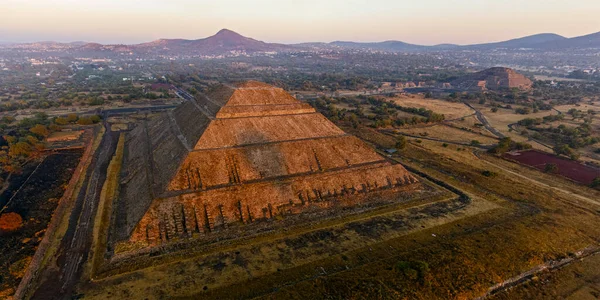 Sunrise Teotihuacan Pyramid Mexico — Zdjęcie stockowe