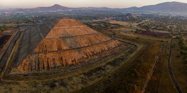 Sunrise Teotihuacan Pyramid Mexico — Zdjęcie stockowe