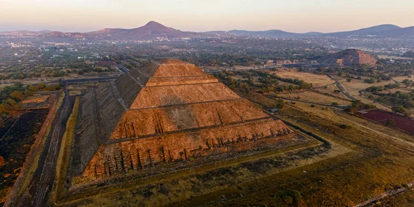 Sunrise Teotihuacan Pyramid Mexico — Zdjęcie stockowe