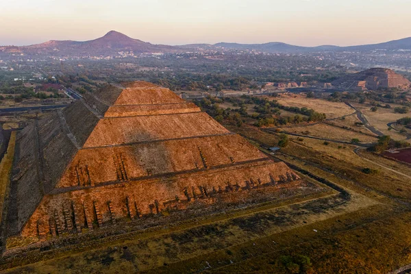 Sunrise Teotihuacan Pyramid Mexico — ストック写真