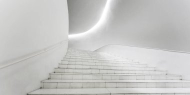 MEXICO CITY - MARCH 14, 2022: Interior of Soumaya museum (Museo Soumaya). Soumayo Museum has over 66,000 works from 30 centuries of art.