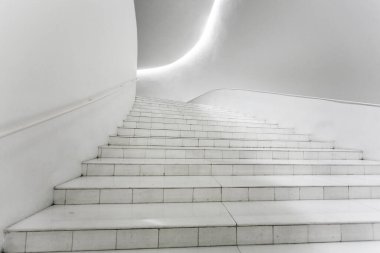 MEXICO CITY - MARCH 14, 2022: Interior of Soumaya museum (Museo Soumaya). Soumayo Museum has over 66,000 works from 30 centuries of art.