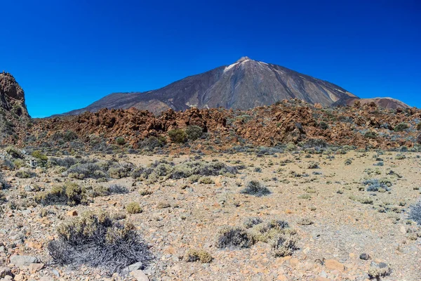 Mountain Teide Nemzeti Park Tenerife Kanári Szigetek Vulkán Kráter Csúcs — Stock Fotó