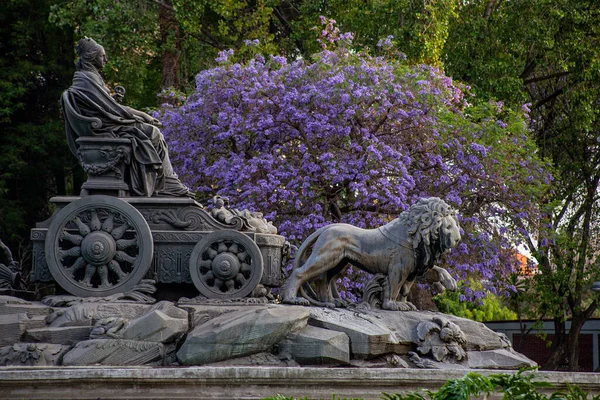 Fountain Cibeles Madrid Square Colonia Roma Mexico City Exact Copy — Stock Photo, Image