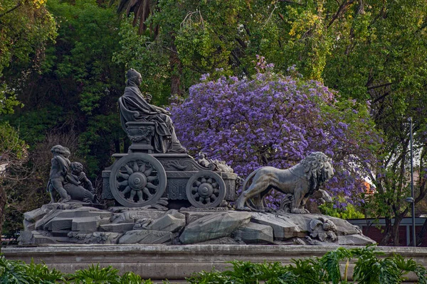 Fontanna Cibeles Placu Madryt Kolonii Roma Mexico City Dokładna Kopia — Zdjęcie stockowe