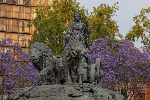 Fontaine Cibeles Sur Place Madrid Colonia Roma Mexico Une Copie — Photo