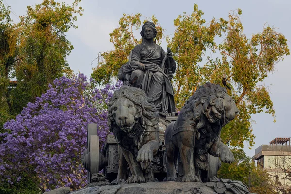 Madrid Meydanı Ndaki Cibeles Çeşmesi Mexico City Deki Colonia Roma — Stok fotoğraf