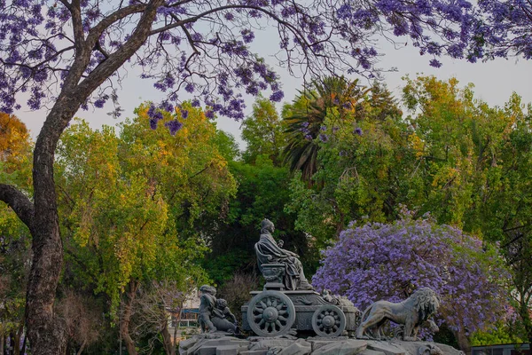 Fonte Cibeles Madrid Square Colônia Roma Cidade México Uma Cópia — Fotografia de Stock