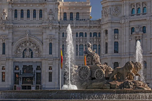 Фонтан Cibeles Площади Мадрида Колонии Roma Мехико Точная Копия Оригинала — стоковое фото