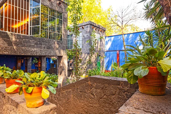 Coyoacan Mexico Mart 2022 Blue House Und Avlu Casa Azul — Stok fotoğraf