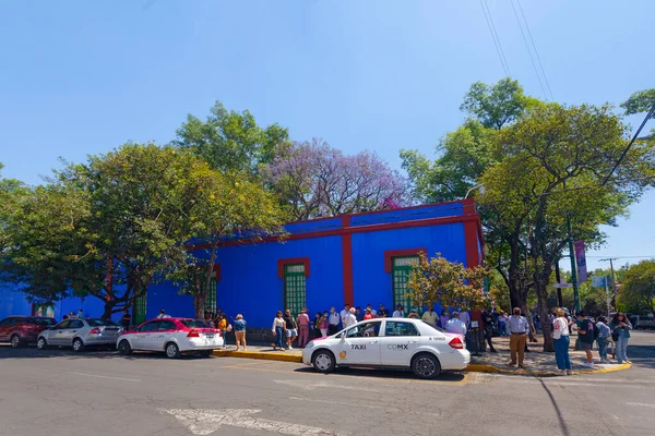 Coyoacan Mexico March 2022 Blue House Und Courtyard Casa Azul —  Fotos de Stock