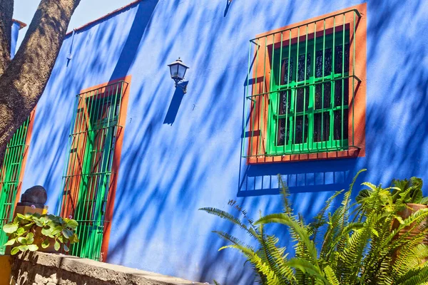 Coyoacan Mexico March 2022 Blue House Und Courtyard Casa Azul — Fotografia de Stock
