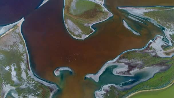 Nature Drone Sea View Arabatskaya Strelka Ukraine — Vídeo de Stock