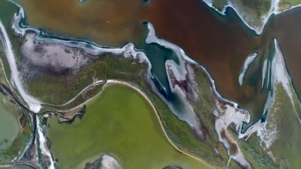 Nature Drone Sea View Arabatskaya Strelka Ukraine — Video