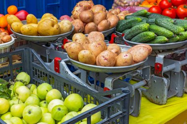 Fresh summer vegetables on market
