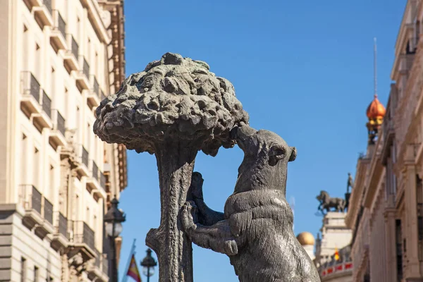 Madrid Spain Jfebruary 2022 Bear Strawberry Tree Statue Symbol Madrid — Photo