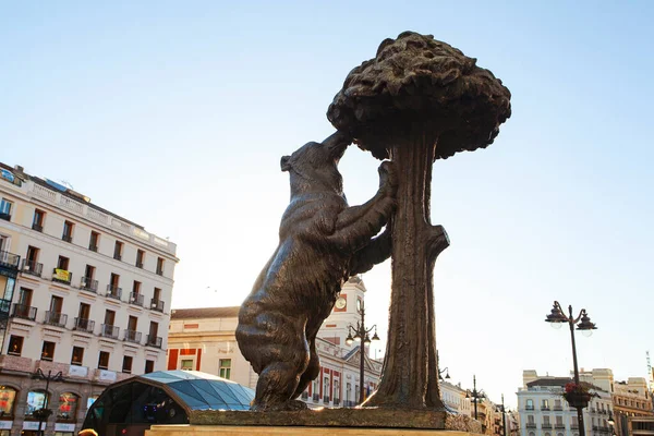 Madrid Spain Jfebruary 2022 Bear Strawberry Tree Statue Symbol Madrid — Stock Photo, Image