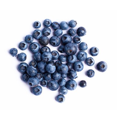 Fresh juicy blueberries isolated on white