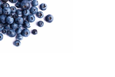 Fresh juicy blueberries isolated on white