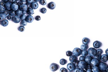 Fresh juicy blueberries isolated on white